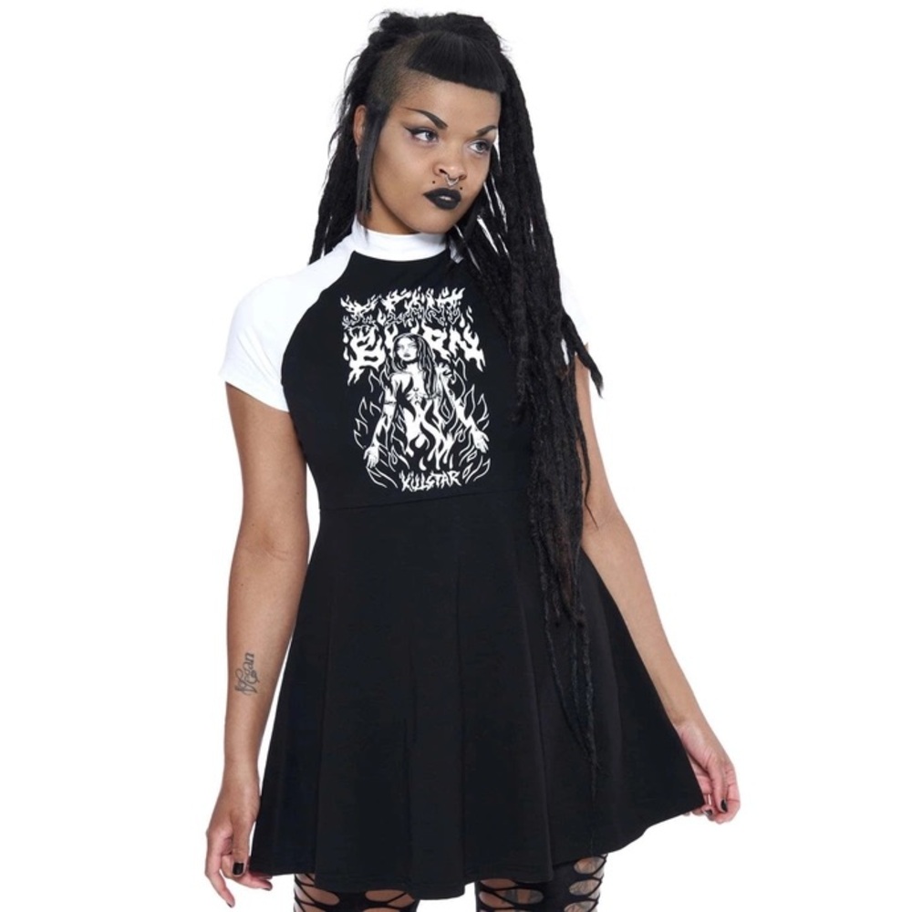 Killstar "I Can't Burn" Raglan Dress Small NWT
